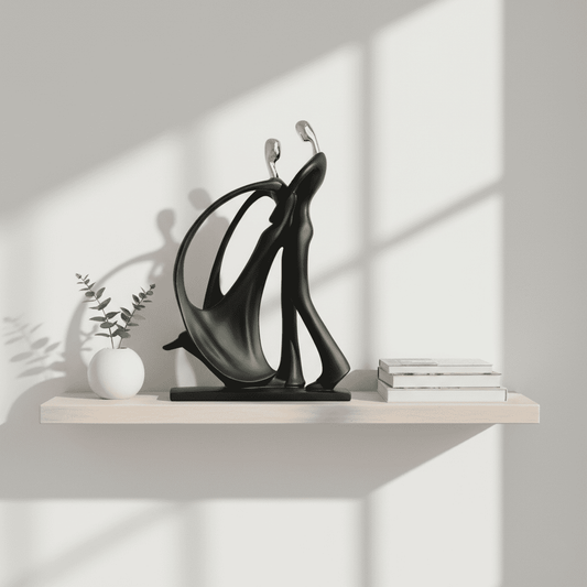Modern Black Abstract Sculpture – Luxury Table Decor Accent