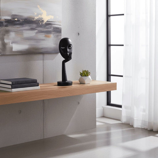 Silent Muse Sculpture – Modern Black Statement Decor