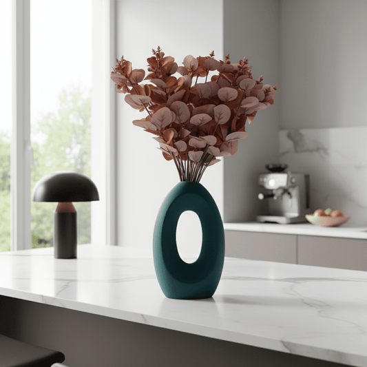 The Blush Eucalyptus – Soft Elegance in Every Stem | Premium Artificial Eucalyptus Stems for Vase Styling, Table Centerpieces & Modern Luxury Home Decor
