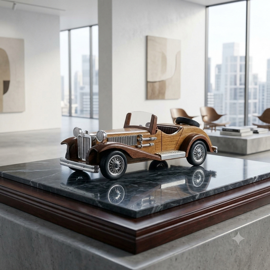 Vintage Automotive Elegance: The Handcrafted Timber Roadster
