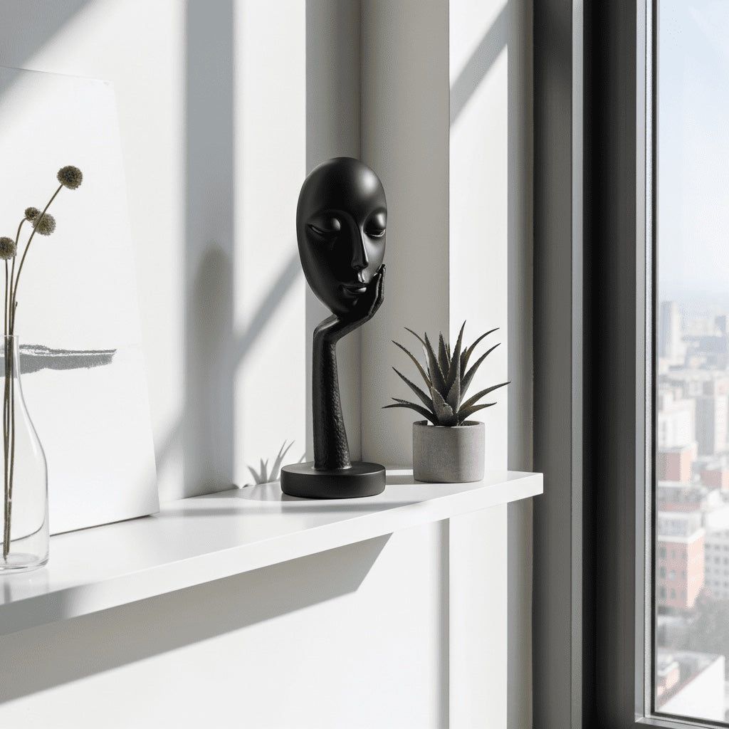 Silent Muse Sculpture – Modern Black Statement Decor