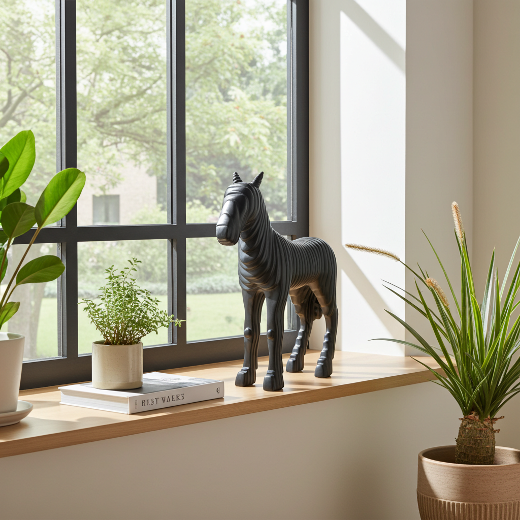 The Abstract Stallion Horse Wall Art – Strength Sculpted in Motion | Modern Abstract Animal Art Print for Living Room, Office & Gallery Decor