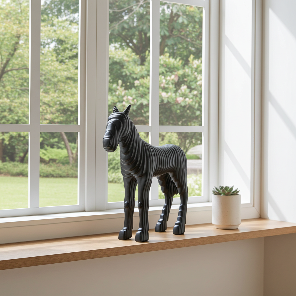 The Abstract Stallion Horse Wall Art – Strength Sculpted in Motion | Modern Abstract Animal Art Print for Living Room, Office & Gallery Decor