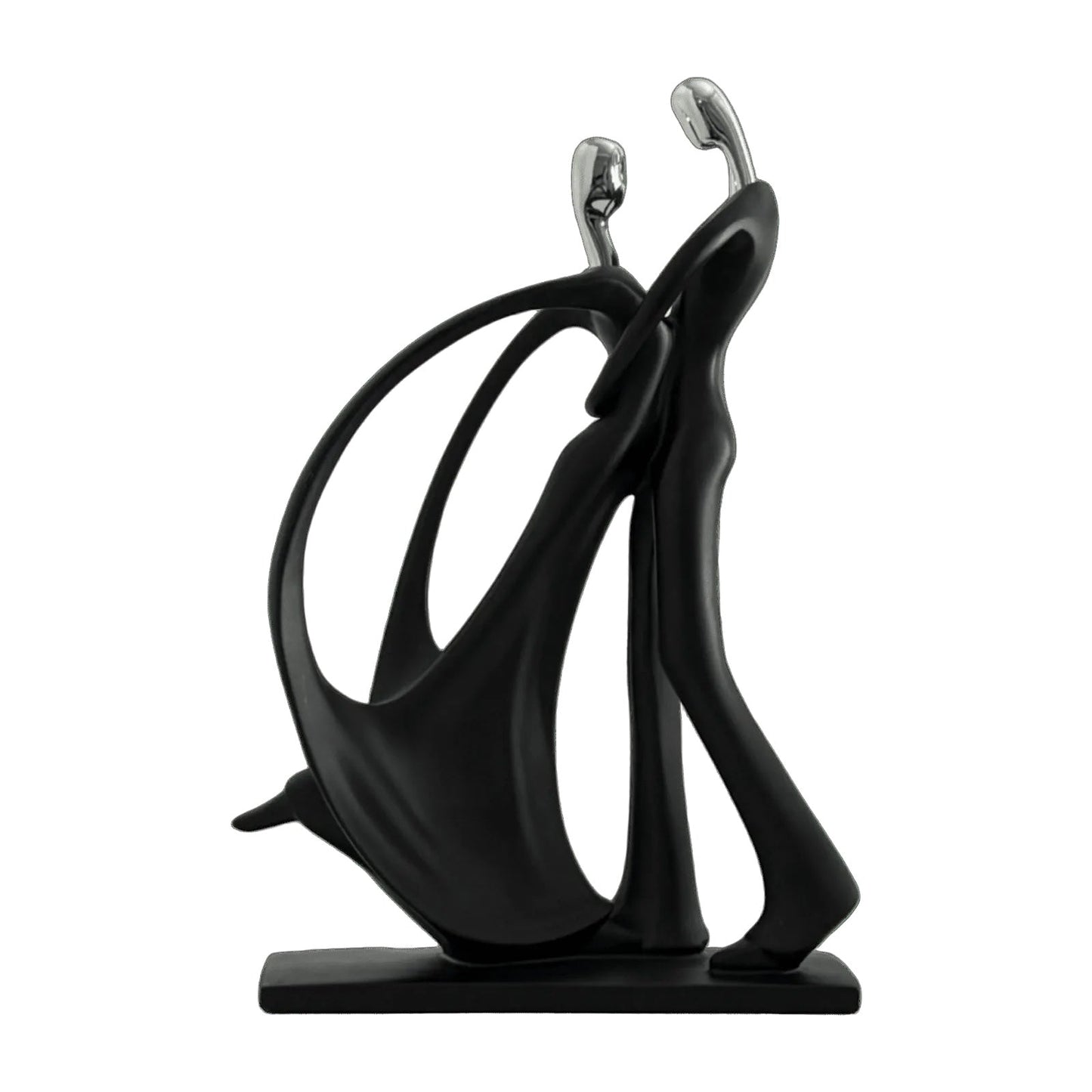 Modern Black Abstract Sculpture – Luxury Table Decor Accent