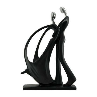 Modern Black Abstract Sculpture – Luxury Table Decor Accent