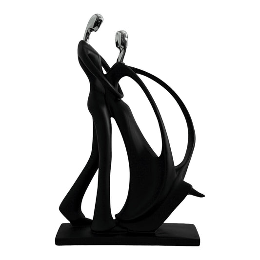 Modern Black Abstract Sculpture – Luxury Table Decor Accent