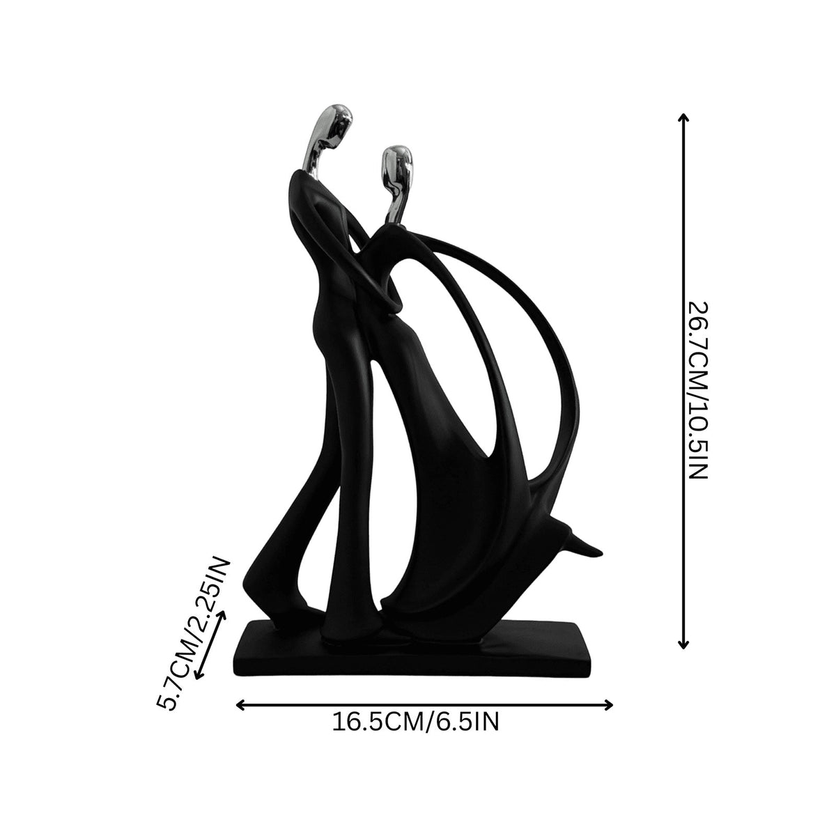 Modern Black Abstract Sculpture – Luxury Table Decor Accent