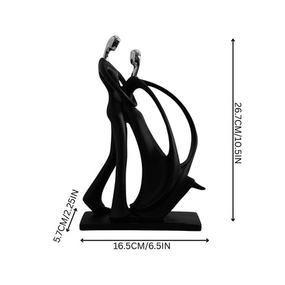 Modern Black Abstract Sculpture – Luxury Table Decor Accent