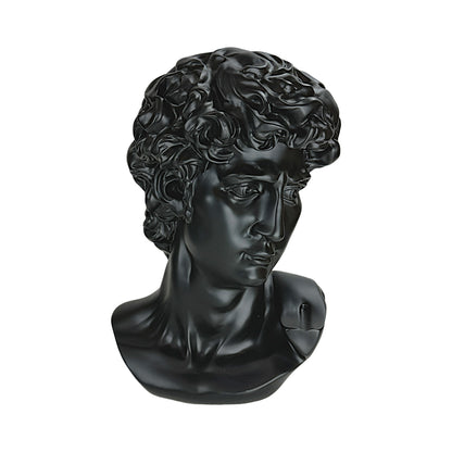 The Modern David in Black – Classical Renaissance Sculpture Reimagined in Contemporary Monochrome | Luxury Modern Wall Art Print for Living Room, Bedroom, Office & Gallery Decor