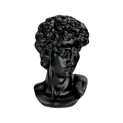 The Modern David in Black – Classical Renaissance Sculpture Reimagined in Contemporary Monochrome | Luxury Modern Wall Art Print for Living Room, Bedroom, Office & Gallery Decor