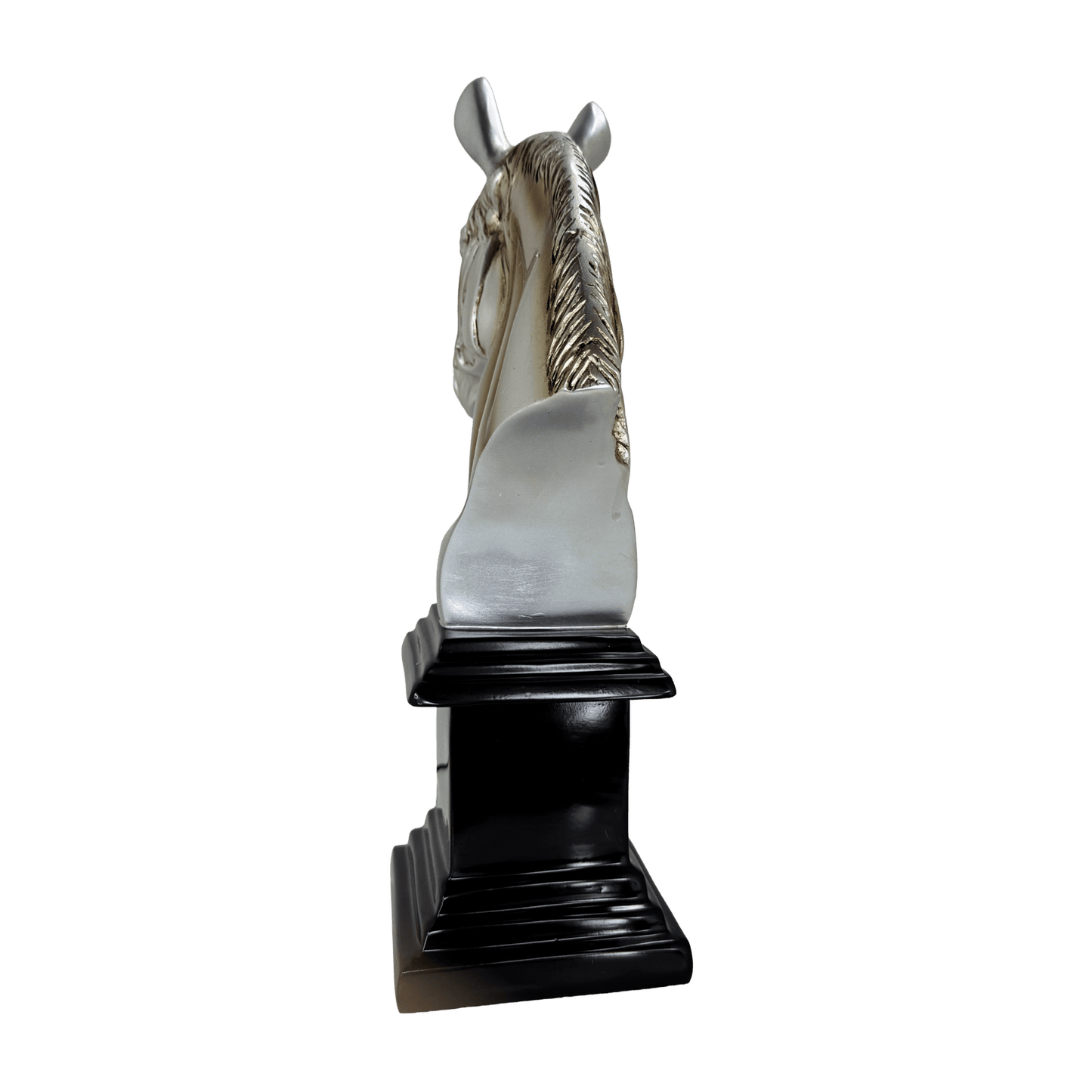 Silver and Gold Horse Bust Statue – Luxury Equestrian Tabletop Décor