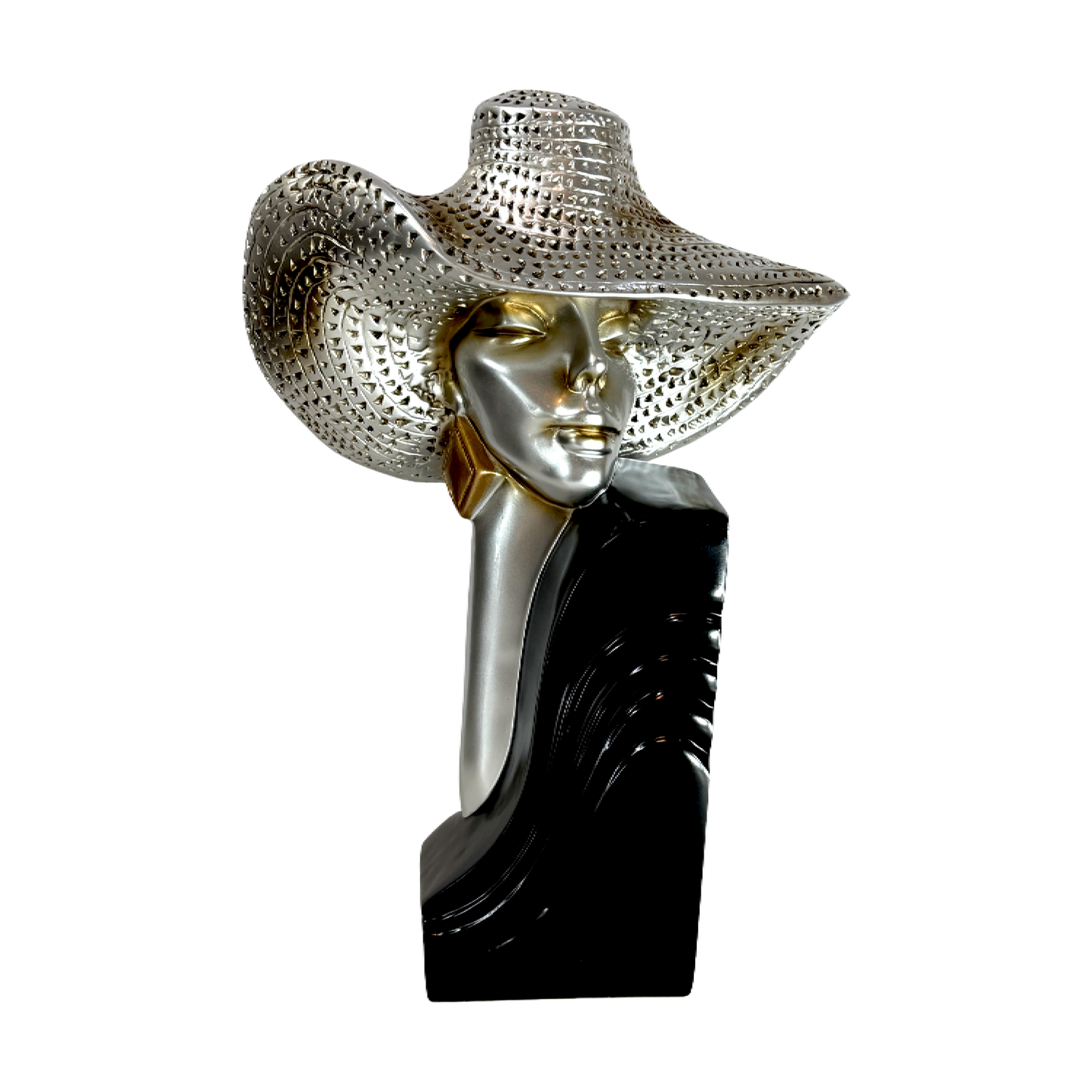 “The Gilded Hat”: A fusion of bold artistry and refined elegance.