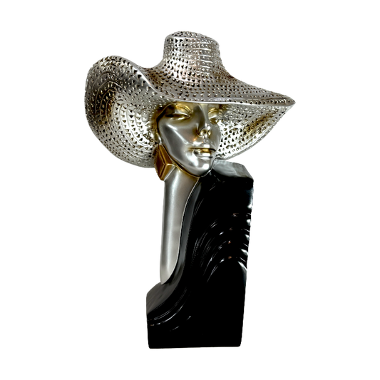 “The Gilded Hat”: A fusion of bold artistry and refined elegance.