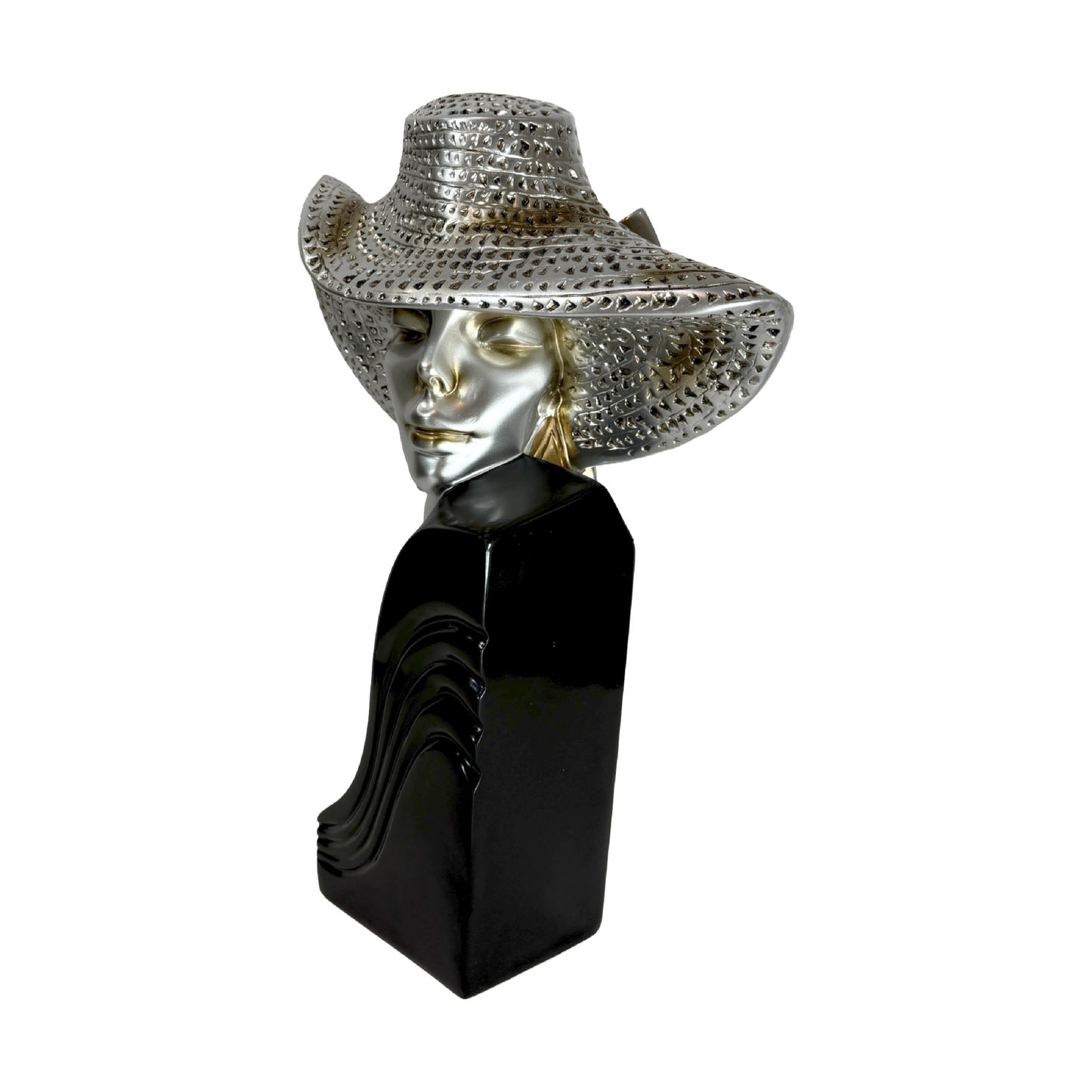 “The Gilded Hat”: A fusion of bold artistry and refined elegance.