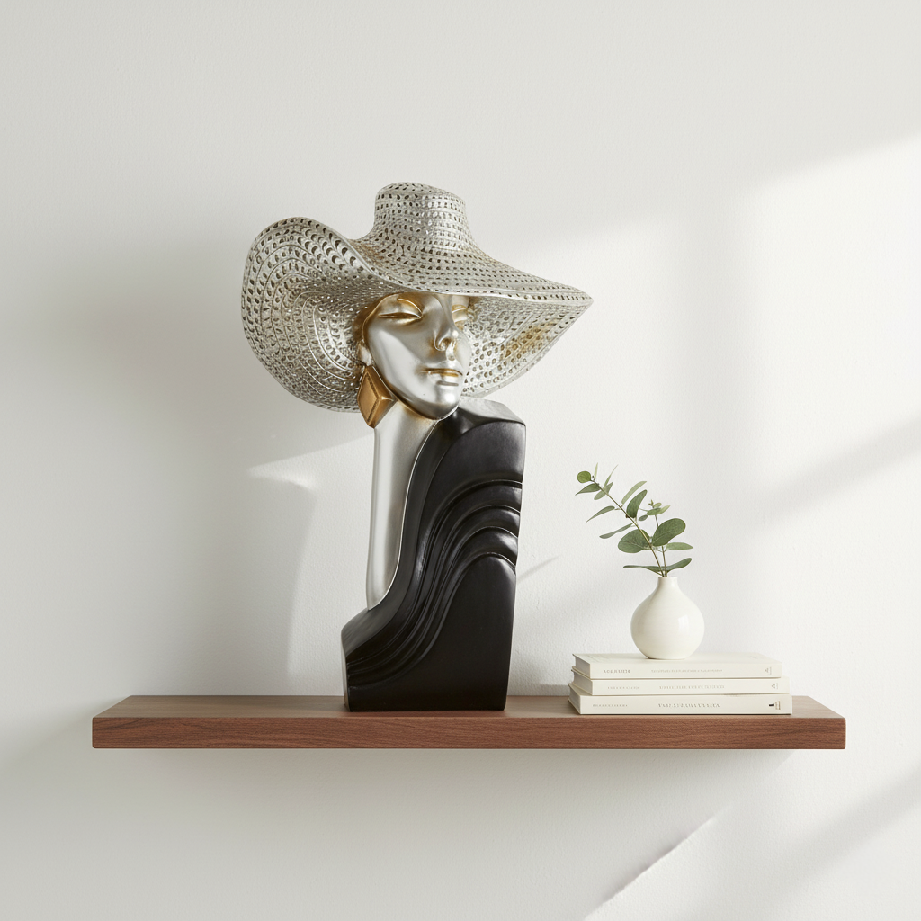 “The Gilded Hat”: A fusion of bold artistry and refined elegance.