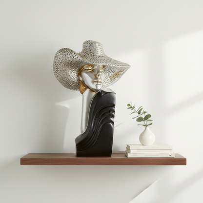 “The Gilded Hat”: A fusion of bold artistry and refined elegance.