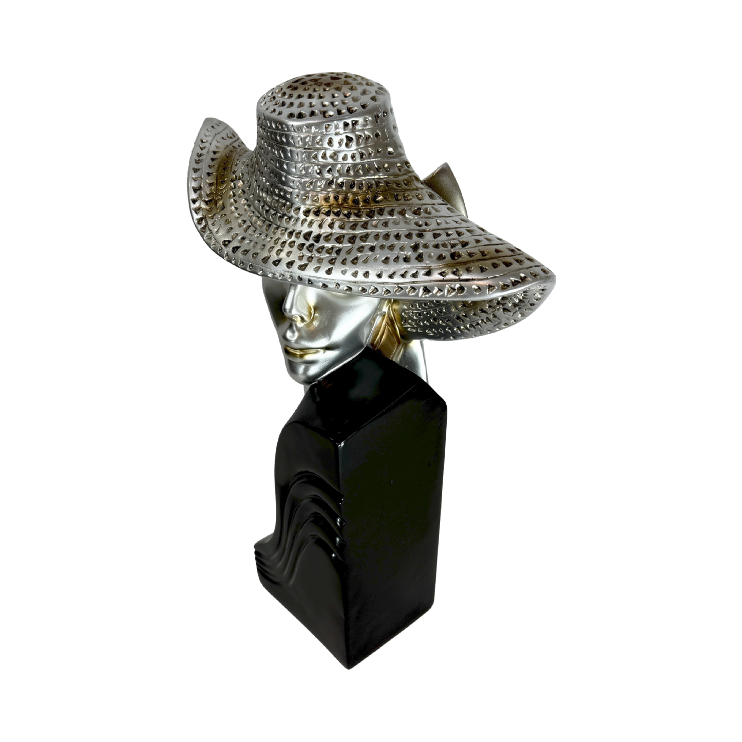 “The Gilded Hat”: A fusion of bold artistry and refined elegance.