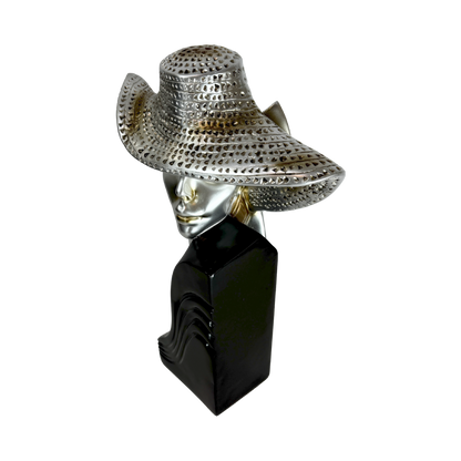 “The Gilded Hat”: A fusion of bold artistry and refined elegance.