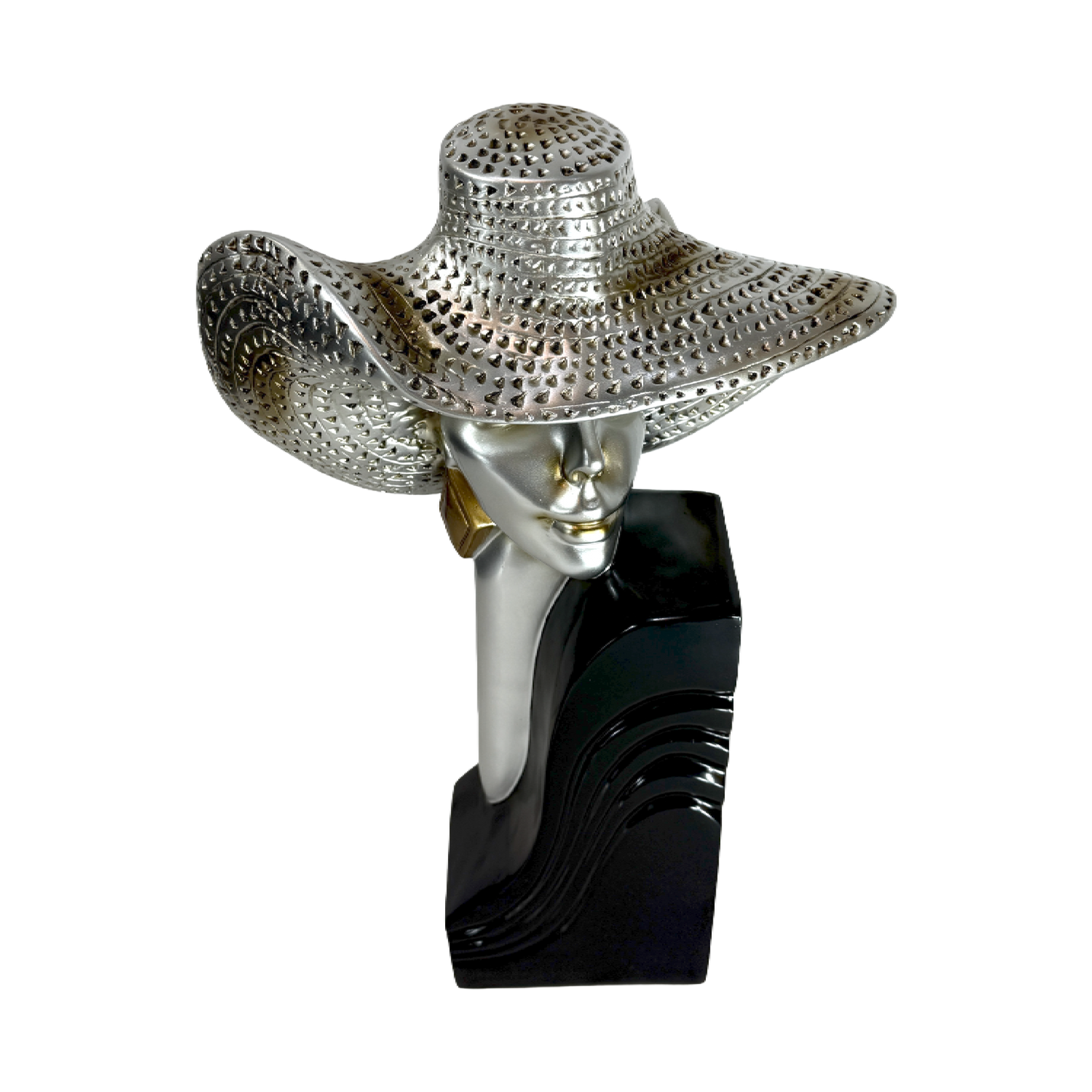 “The Gilded Hat”: A fusion of bold artistry and refined elegance.
