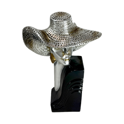 “The Gilded Hat”: A fusion of bold artistry and refined elegance.