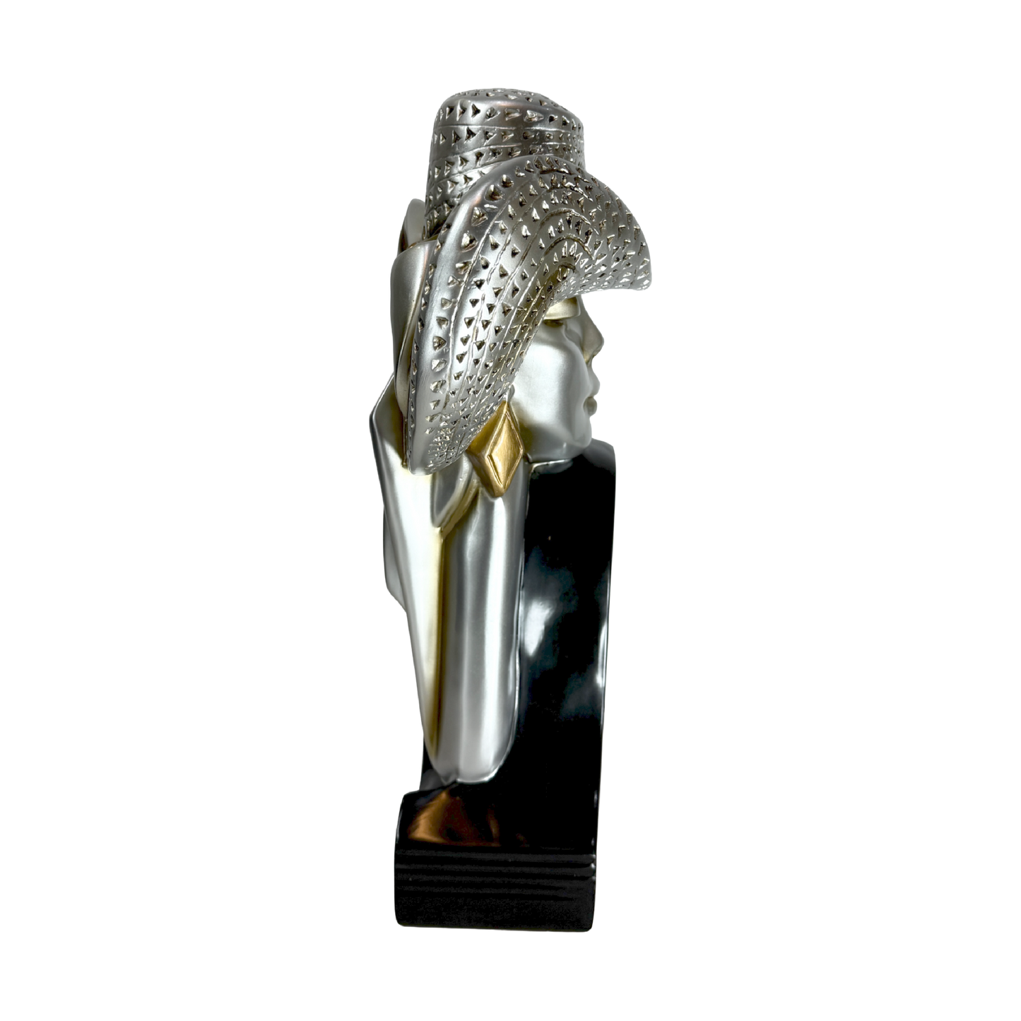 “The Gilded Hat”: A fusion of bold artistry and refined elegance.