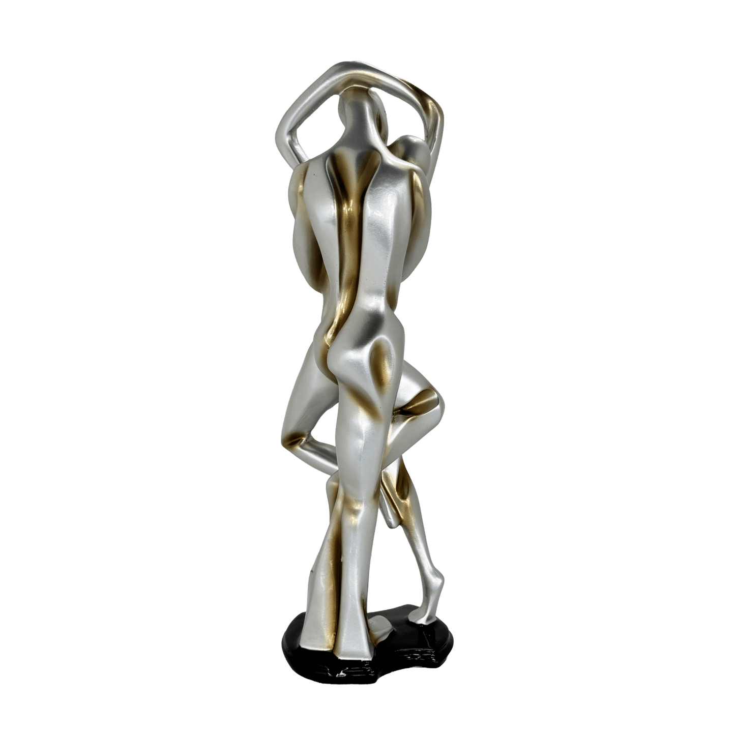 Abstract Embracing Couple Metallic Statue