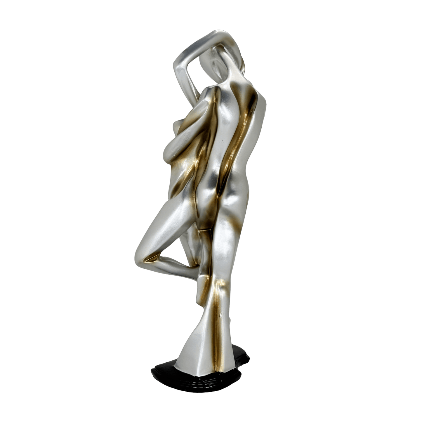 Abstract Embracing Couple Metallic Statue