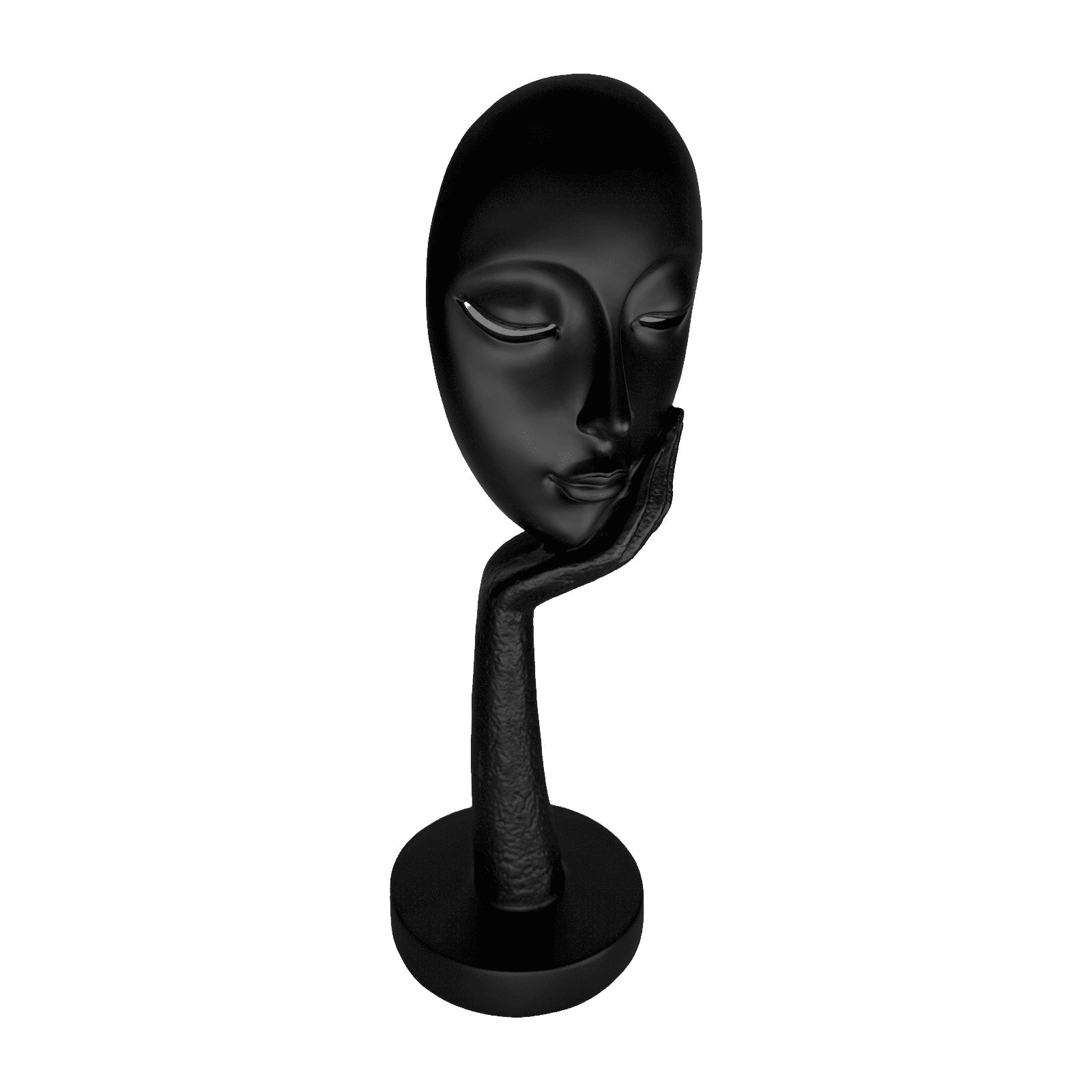 Silent Muse Sculpture – Modern Black Statement Decor