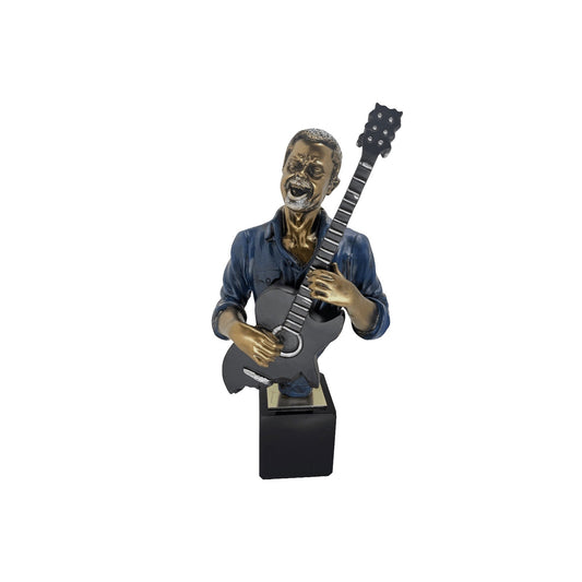 Musician Guitarist Tabletop Bust Statue