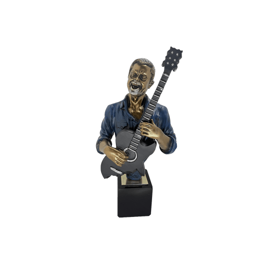 Musician Guitarist Tabletop Bust Statue