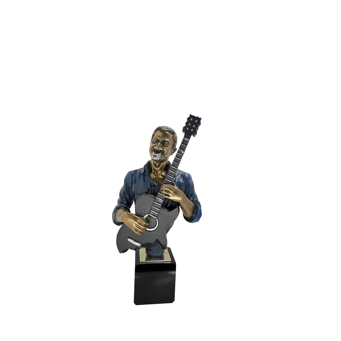 Musician Guitarist Tabletop Bust Statue