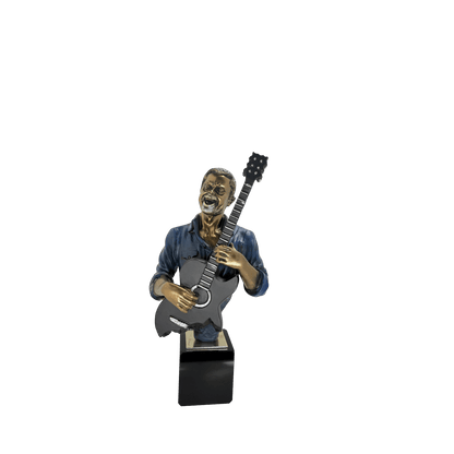 Musician Guitarist Tabletop Bust Statue