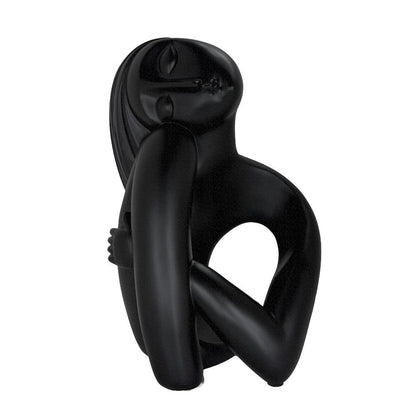 Modern Matte Black Abstract Reclining Figure Tabletop Wine Bottle Holder – Contemporary Resin Statue and Decorative Single Bottle Stand for Kitchen, Bar, and Dining Room Décor