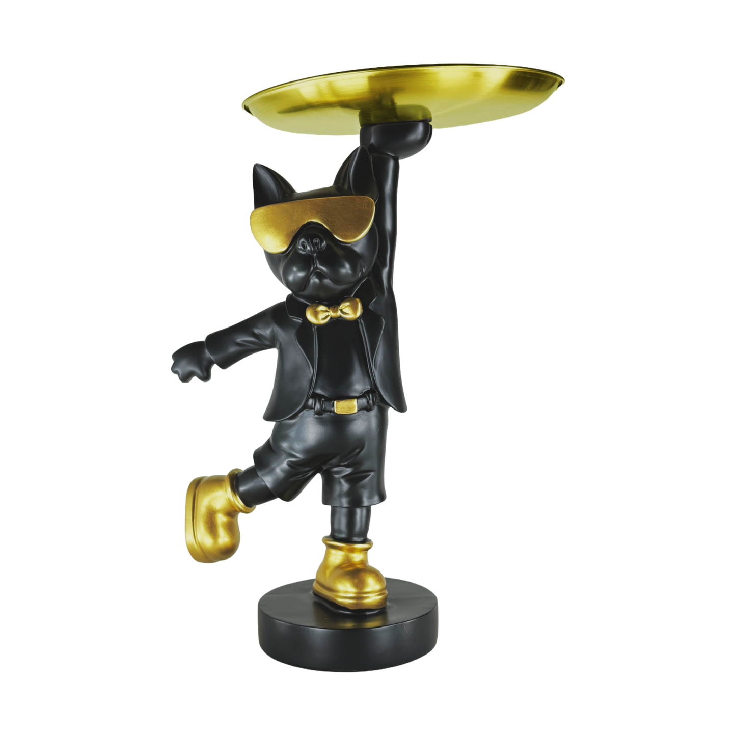 The Dapper Pup: Playful spirit, golden style.