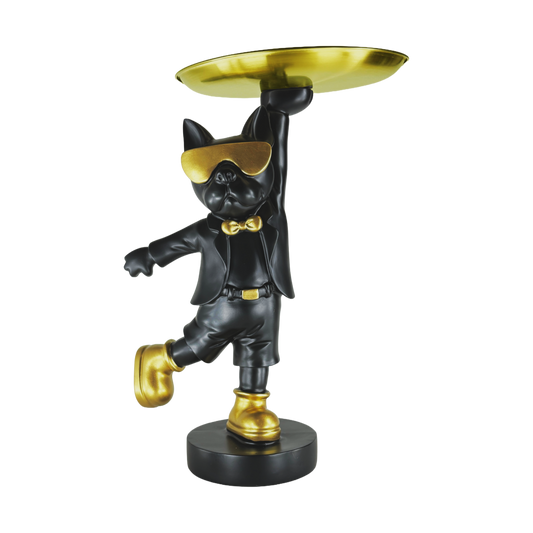 The Dapper Pup: Playful spirit, golden style.