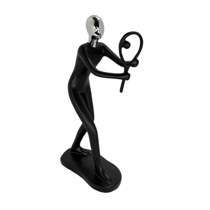 Modern Abstract Fragmented Badminton Player Tabletop Figurine – Contemporary Resin Sports Statue for Home and Office Décor