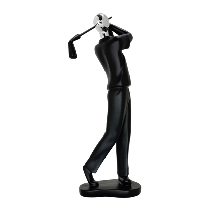 Modern Abstract Fragmented Golf Player 11-Inch Tabletop Figurine – Contemporary Resin Sports Statue for Home and Office Décor