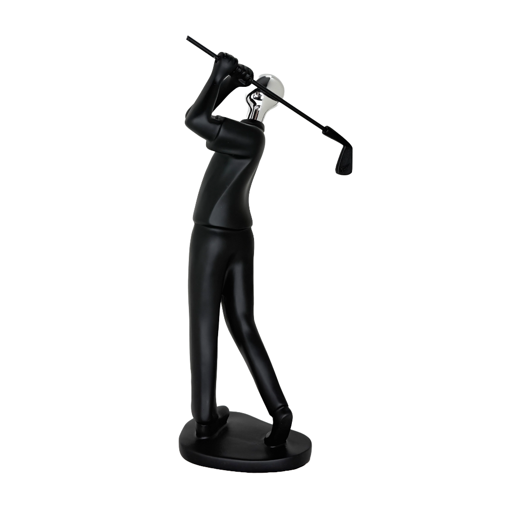 Modern Abstract Fragmented Golf Player 11-Inch Tabletop Figurine – Contemporary Resin Sports Statue for Home and Office Décor