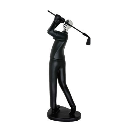Modern Abstract Fragmented Golf Player 11-Inch Tabletop Figurine – Contemporary Resin Sports Statue for Home and Office Décor