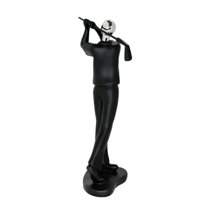 Modern Abstract Fragmented Golf Player 11-Inch Tabletop Figurine – Contemporary Resin Sports Statue for Home and Office Décor