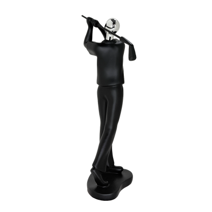 Modern Abstract Fragmented Golf Player 11-Inch Tabletop Figurine – Contemporary Resin Sports Statue for Home and Office Décor