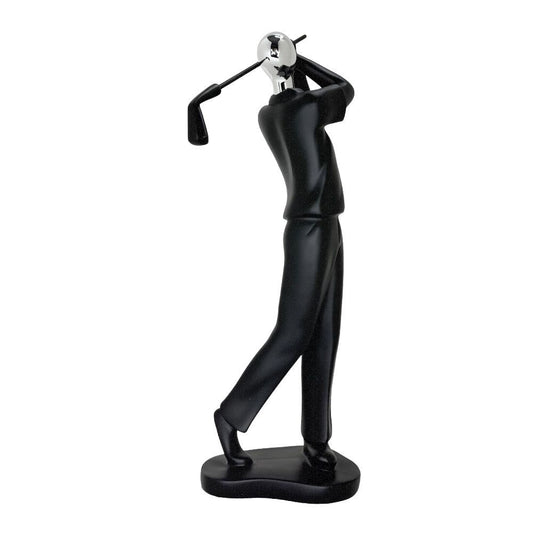 Modern Abstract Fragmented Golf Player 11-Inch Tabletop Figurine – Contemporary Resin Sports Statue for Home and Office Décor