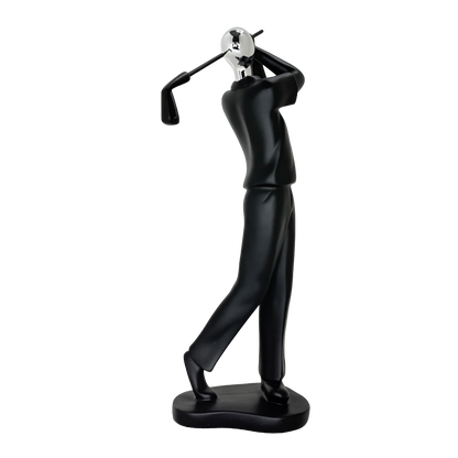 Modern Abstract Fragmented Golf Player 11-Inch Tabletop Figurine – Contemporary Resin Sports Statue for Home and Office Décor