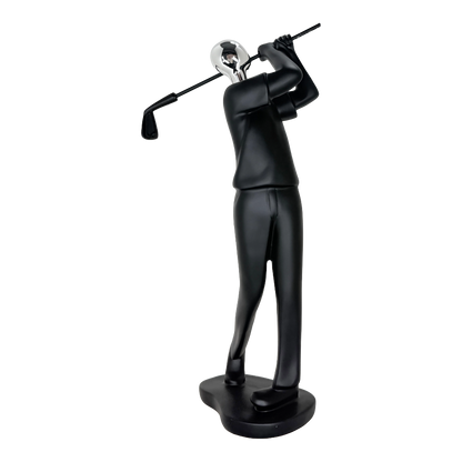 Modern Abstract Fragmented Golf Player 11-Inch Tabletop Figurine – Contemporary Resin Sports Statue for Home and Office Décor