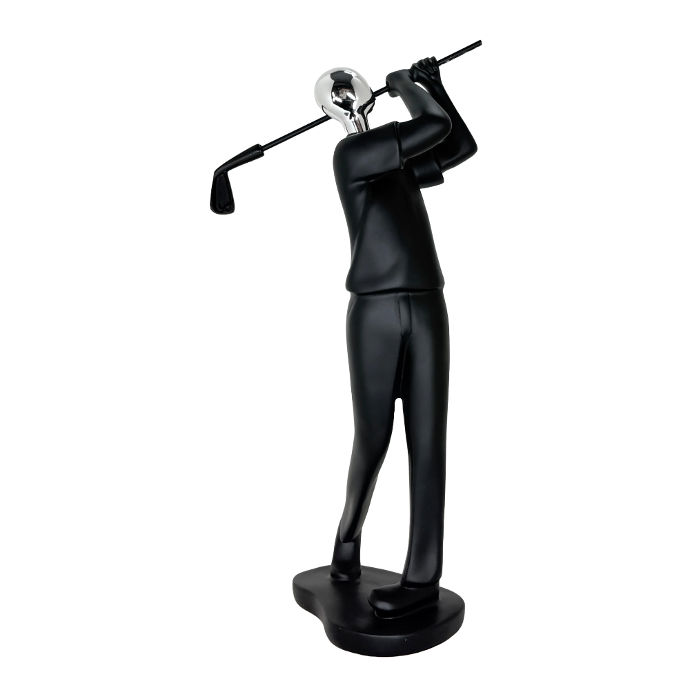 Modern Abstract Fragmented Golf Player 11-Inch Tabletop Figurine – Contemporary Resin Sports Statue for Home and Office Décor