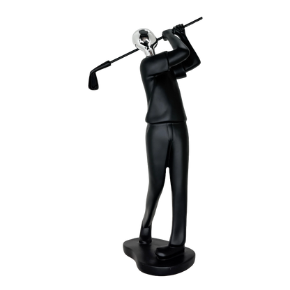 Modern Abstract Fragmented Golf Player 11-Inch Tabletop Figurine – Contemporary Resin Sports Statue for Home and Office Décor