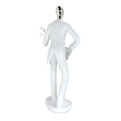 Modern Abstract Fragmented Guitar Player 11-Inch Tabletop Figurine – Contemporary Resin Musician Statue for Creative Home, Studio, and Office Décor