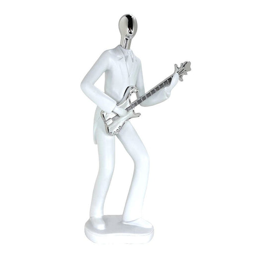 Modern Abstract Fragmented Guitar Player 11-Inch Tabletop Figurine – Contemporary Resin Musician Statue for Creative Home, Studio, and Office Décor