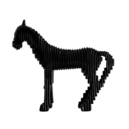 The Abstract Stallion: Strength sculpted in motion.