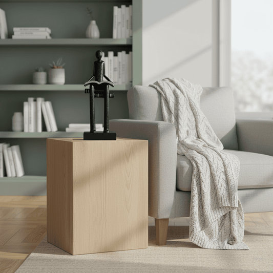Quiet Reader Sculpture – Modern Shelf Decor